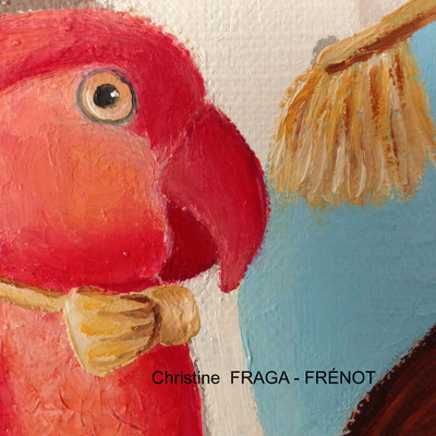 LE CIRQUE OEUVRE ORIGINALE Peinture HUILE SUR TOILE DE LIN CHRISTINE FRAGA FRENOT ART NAIF prix et disponibilités sur la page BOUTIQUE