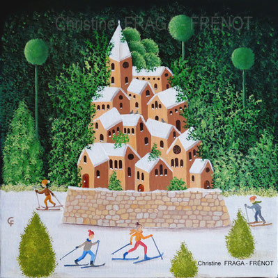 OEUVRE ORIGINALE Peinture HUILE SUR TOILE DE LIN CHRISTINE FRAGA FRENOT ART NAIF prix et disponibilités sur la page BOUTIQUE