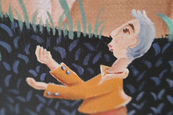LE CIRQUE OEUVRE ORIGINALE Peinture HUILE SUR TOILE DE LIN CHRISTINE FRAGA FRENOT ART NAIF prix et disponibilités sur la page BOUTIQUE