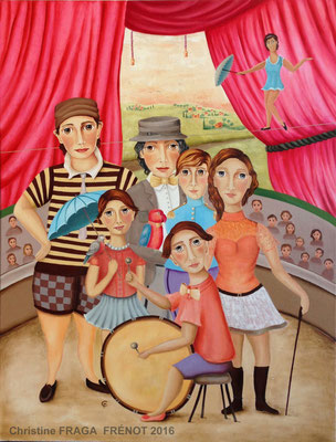79 CHRISTINE FRAGA FRENOT ART NAIF LES ARTISTES DE CIRQUE
