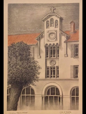 dessin sur papier aquarelle CHRISTINE FRAGA FRENOT ART NAIF feutres Micron encre de Chine et crayons de couleur Caran d'Ache Luminance