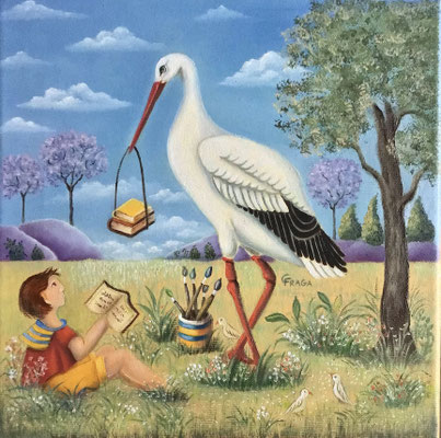 OEUVRE ORIGINALE Peinture HUILE SUR TOILE DE LIN CHRISTINE FRAGA FRENOT ART NAIF prix et disponibilités sur la page BOUTIQUE