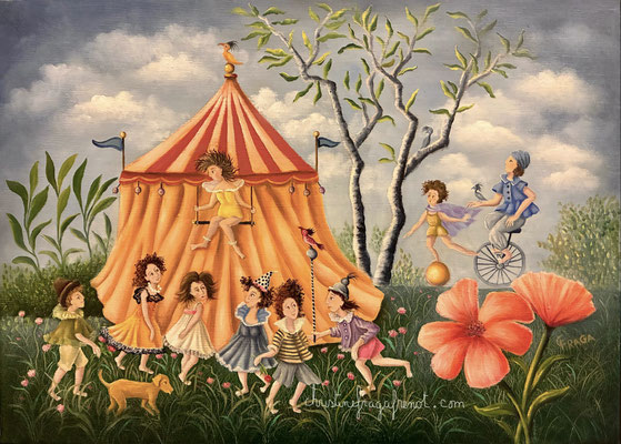 230 8P CIRQUE EN FETE CHRISTINE FRAGA FRENOT ART NAIF