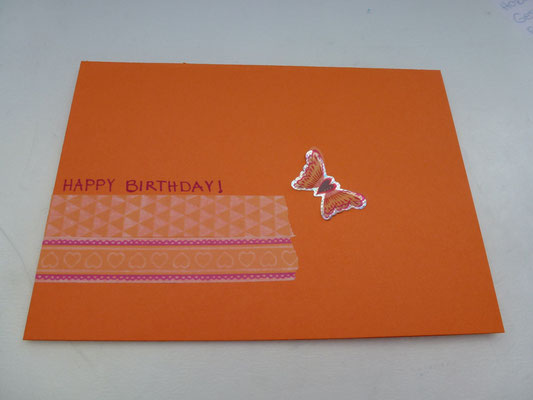 Happy Birthday Washi Tape Karte