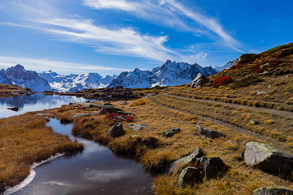 Photos, paysage des Alpes : Lac Laramon a l'automne 2019, commune de Névache, Hautes-Alpes.