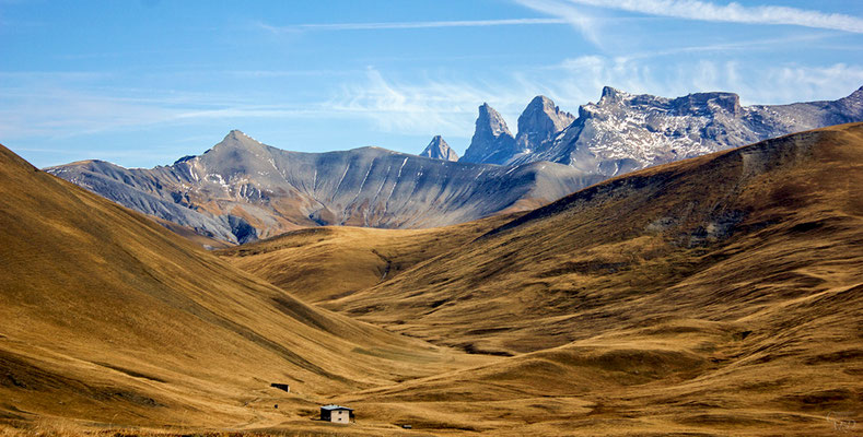 Photos  de l'Oisans : Les Aiguilles d'Arves (Savoie) depuis Emparis, Oisans, octobre 2017 paysage de montagnes.