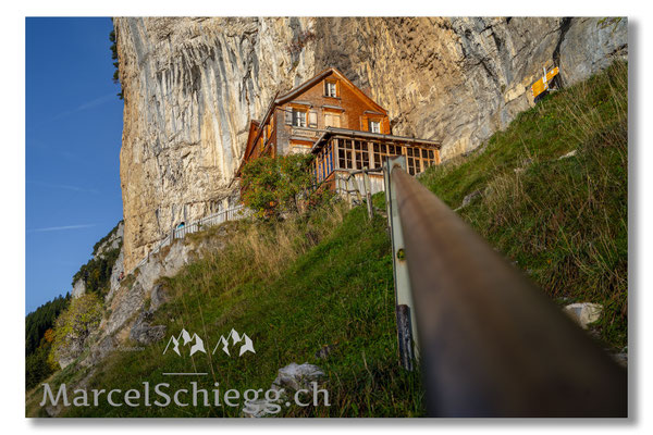 Marcel Schiegg, Marcel Schiegg Fotografie, Gasthaus Aescher, Wildkirchli, Ebenalp, Alpstein, Appenzell, Aescher