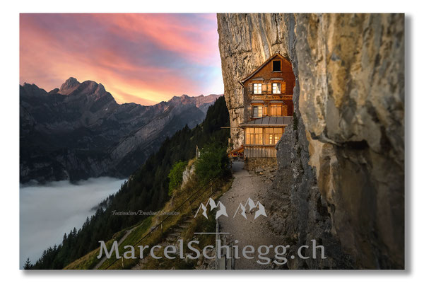 Marcel Schiegg, Marcel Schiegg Fotografie, Gasthaus Aescher, Wildkirchli, Ebenalp, Alpstein, Appenzell, Aescher
