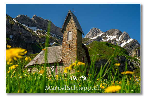 Marcel Schiegg Fotografie, Marcel Schiegg, Meglisalp, Kapelle Maria zum Schnee, Alpstein