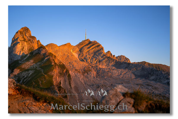 Marcel Schiegg, Marcel Schiegg Fotografie, Berggasthaus Rotsteinpass, Sonnenaufgang, Alpenglühen, Alpstein