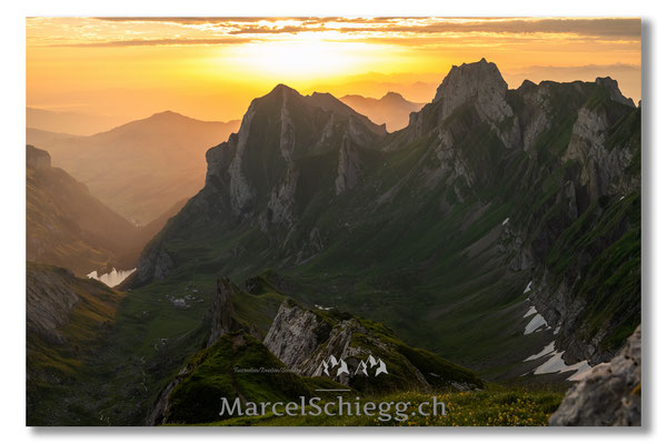 Marcel Schiegg, Marcel Schiegg Fotografie, Berggasthaus Rotsteinpass, Sonnenaufgang, Alpstein