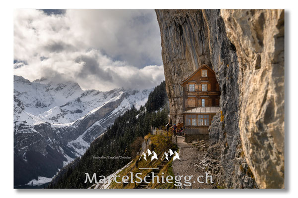 Marcel Schiegg, Marcel Schiegg Fotografie, Gasthaus Aescher, Wildkirchli, Ebenalp, Alpstein, Appenzell, Aescher