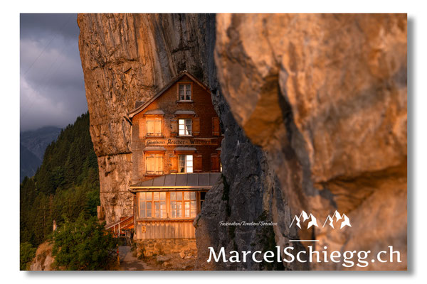 Marcel Schiegg, Marcel Schiegg Fotografie, Gasthaus Aescher, Wildkirchli, Ebenalp, Alpstein, Appenzell, Aescher