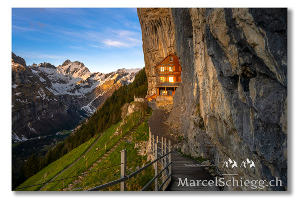 Marcel Schiegg, Marcel Schiegg Fotografie, Gasthaus Aescher, Wildkirchli, Ebenalp, Alpstein, Appenzell, Aescher