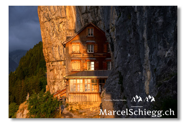 Marcel Schiegg, Marcel Schiegg Fotografie, Gasthaus Aescher, Wildkirchli, Ebenalp, Alpstein, Appenzell, Aescher