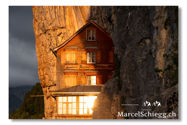 Marcel Schiegg, Marcel Schiegg Fotografie, Gasthaus Aescher, Wildkirchli, Ebenalp, Alpstein, Appenzell, Aescher