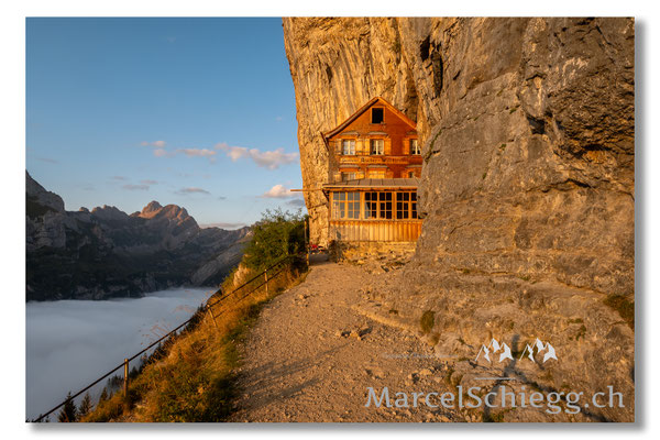 Marcel Schiegg, Marcel Schiegg Fotografie, Gasthaus Aescher, Wildkirchli, Ebenalp, Alpstein, Appenzell, Aescher