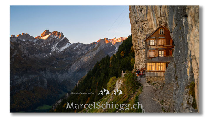Marcel Schiegg, Marcel Schiegg Fotografie, Gasthaus Aescher, Wildkirchli, Ebenalp, Alpstein, Appenzell, Aescher