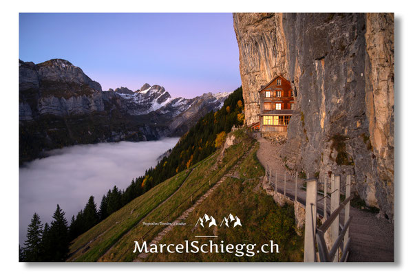 Marcel Schiegg, Marcel Schiegg Fotografie, Gasthaus Aescher, Wildkirchli, Ebenalp, Alpstein, Appenzell, Aescher
