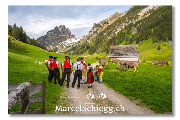 Marcel Schiegg Fotografie, Tradition, Brauchtum, Alpfahrt, Oeberefahre, Appenzell, Alpstein, Sämtis