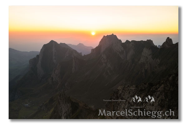 Marcel Schiegg, Marcel Schiegg Fotografie, Berggasthaus Rotsteinpass, Sonnenaufgang, Alpstein