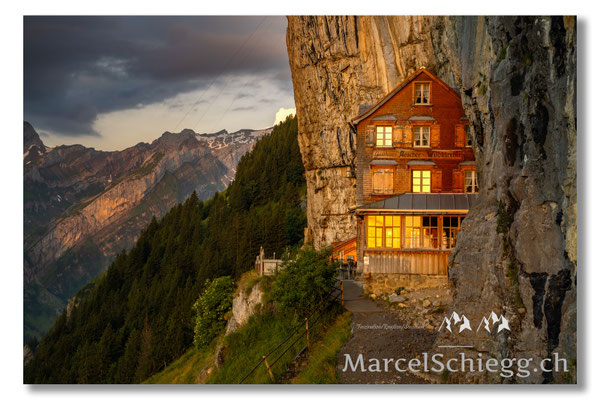 Marcel Schiegg, Marcel Schiegg Fotografie, Gasthaus Aescher, Wildkirchli, Ebenalp, Alpstein, Appenzell, Aescher