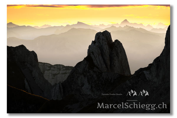 Marcel Schiegg, Marcel Schiegg Fotografie, Berggasthaus Rotsteinpass, Sonnenaufgang, Alpstein