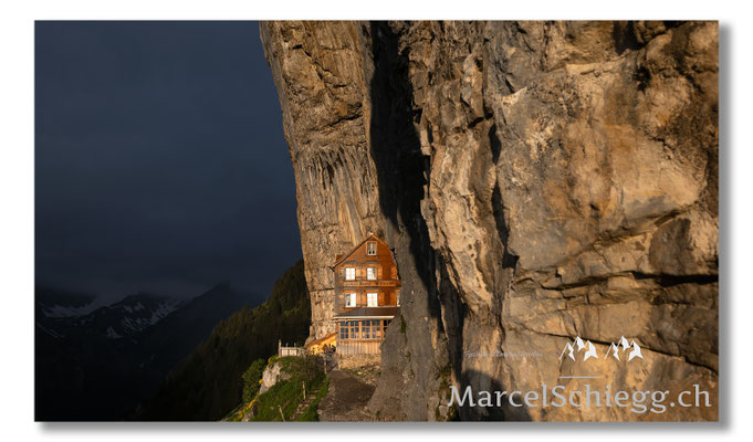 Marcel Schiegg, Marcel Schiegg Fotografie, Gasthaus Aescher, Wildkirchli, Ebenalp, Alpstein, Appenzell, Aescher