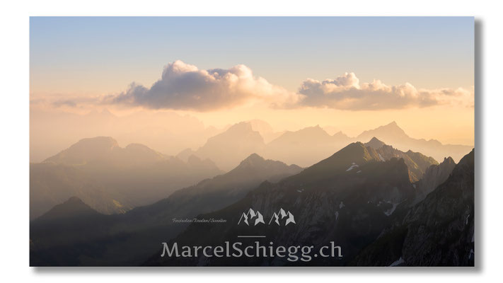 Marcel Schiegg, Marcel Schiegg Fotografie, Berggasthaus Rotsteinpass, Sonnenuntergang, Alpstein, Toggenburg