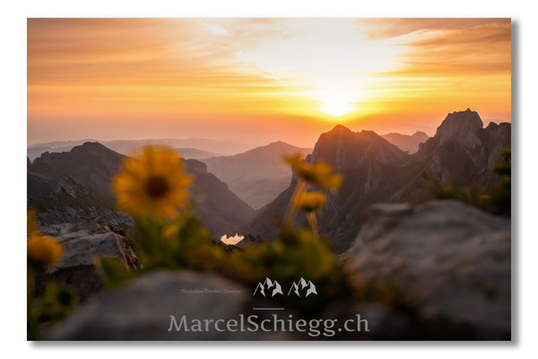 Marcel Schiegg, Marcel Schiegg Fotografie, Berggasthaus Rotsteinpass, Sonnenaufgang, Alpstein