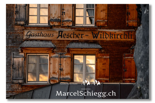 Marcel Schiegg, Marcel Schiegg Fotografie, Gasthaus Aescher, Wildkirchli, Ebenalp, Alpstein, Appenzell, Aescher
