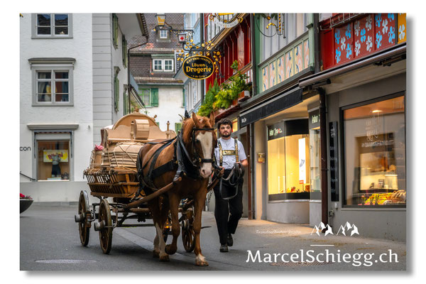 Marcel Schiegg Fotografie, Tradition, Brauchtum, Lediwagen, Alpfahrt, Oeberefahre, Appenzell, Appenzellerland, Hauptgasse, Öberefahre