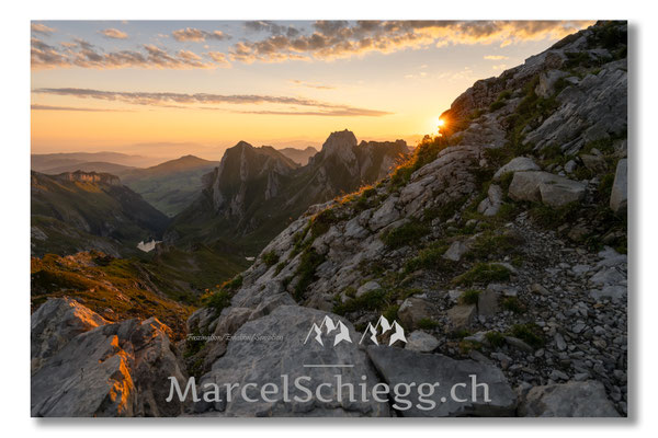 Marcel Schiegg, Marcel Schiegg Fotografie, Berggasthaus Rotsteinpass, Sonnenaufgang, Alpstein