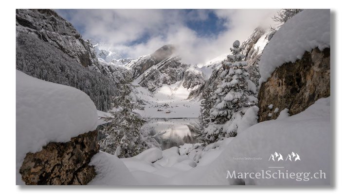 Marcel Schiegg Fotografie, Marcel Schiegg, Seealpsee, Winter, Alpstein, Appenzell, Appenzellerland