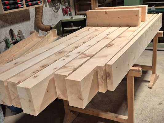 Zirbenbett Bausatz Zirbenholz ausgehobelt in der Werkstatt