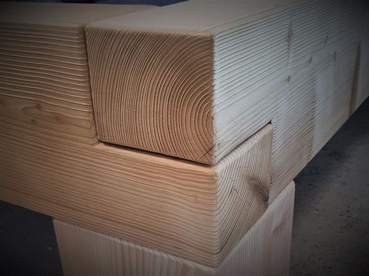 Eckdetail Balkenbett