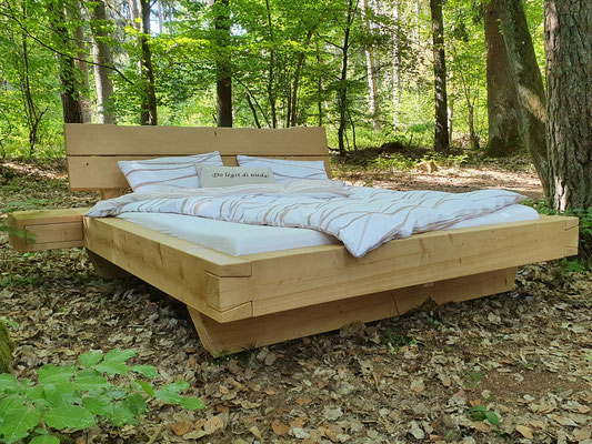 Schwebebalkenbett Fichte massiv
