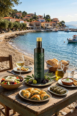 Extra Virgin Bio Olive Oil am Strand