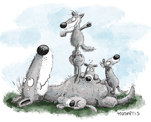 "Family" - Wolf Rudel Digital Painting