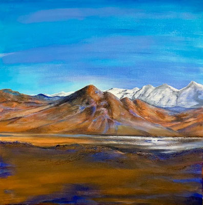 Traumlandschaft Südamerika 2 / Mischtechnik auf Leinwand / 50 x 50