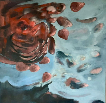 Nichts bleibt wie es ist / Acryl auf Leinwand / 1.00 x 1.00 