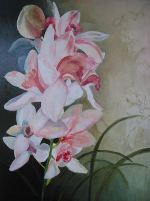 Roze Orchidee; 60x80 cm (linnen)