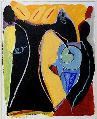 "NUIT SANS LUNE N° 5" 40X50 2004 Philmari ROJOUAN Artiste peintre Nantes