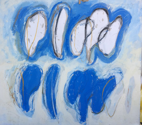 "HOMMAGE A LA DANSE DE MATISSE" MIXTE SUR CARTON 120X180 1997 Philmari ROJOUAN Artiste peintre Nantes