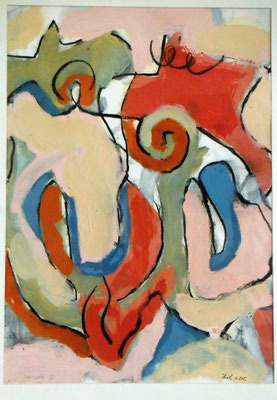 "LANDSCAPE 4" HUILE SUR PAPIER 40X60 2015 Philmari ROJOUAN Artiste peintre