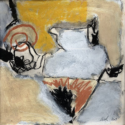 "LANDSCAPE 10" HUILE SUR PAPIER 40X60 2015 Philmari ROJOUAN Artiste peintre Nantes