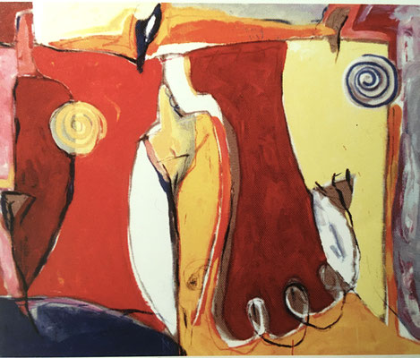 HUILE SUR TOILE 130X180 2005 Philmari ROJOUAN Artiste peintre Nantes