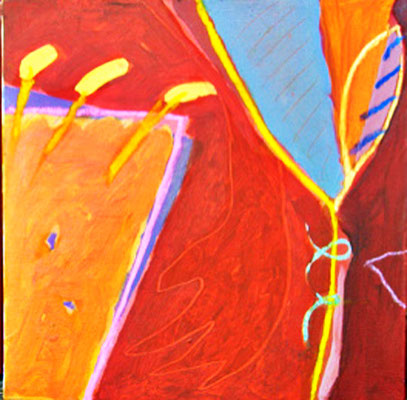 HUILE SUR TOILE ST 80X80 2007 Philmari ROJOUAN Artiste peintre Nantes