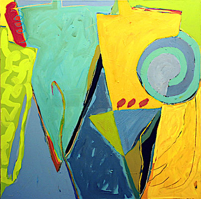 HUILE SUR TOILE ST 150X150 1999 Philmari ROJOUAN Artiste peintre Nantes