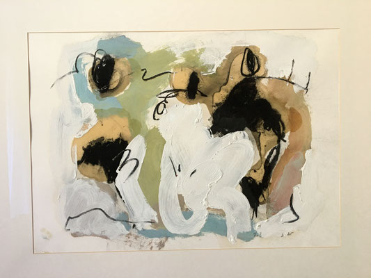 HUILE SUR PAPIER 40X70 2015 Philmari ROJOUAN Artiste peintre Nantes